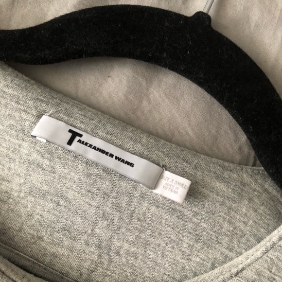 T by Alexander Wang neoprene sweater with reflective stripes - xs - grey - Picture 3 of 5